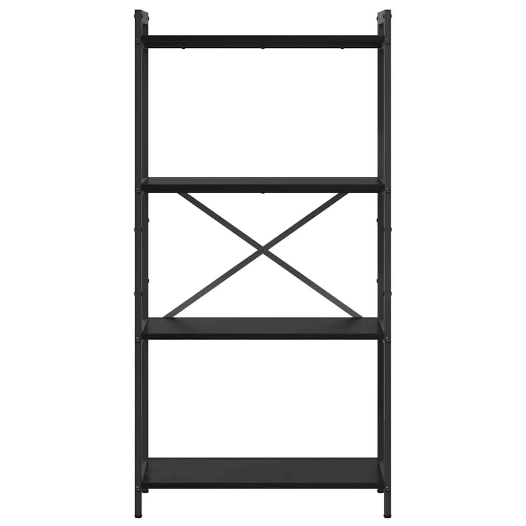 Hyllsystem Svart Ek 40 x 30 x 85 cm Konstruerat trä