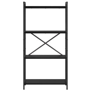 Hyllsystem Svart Ek 40 x 30 x 85 cm Konstruerat trä