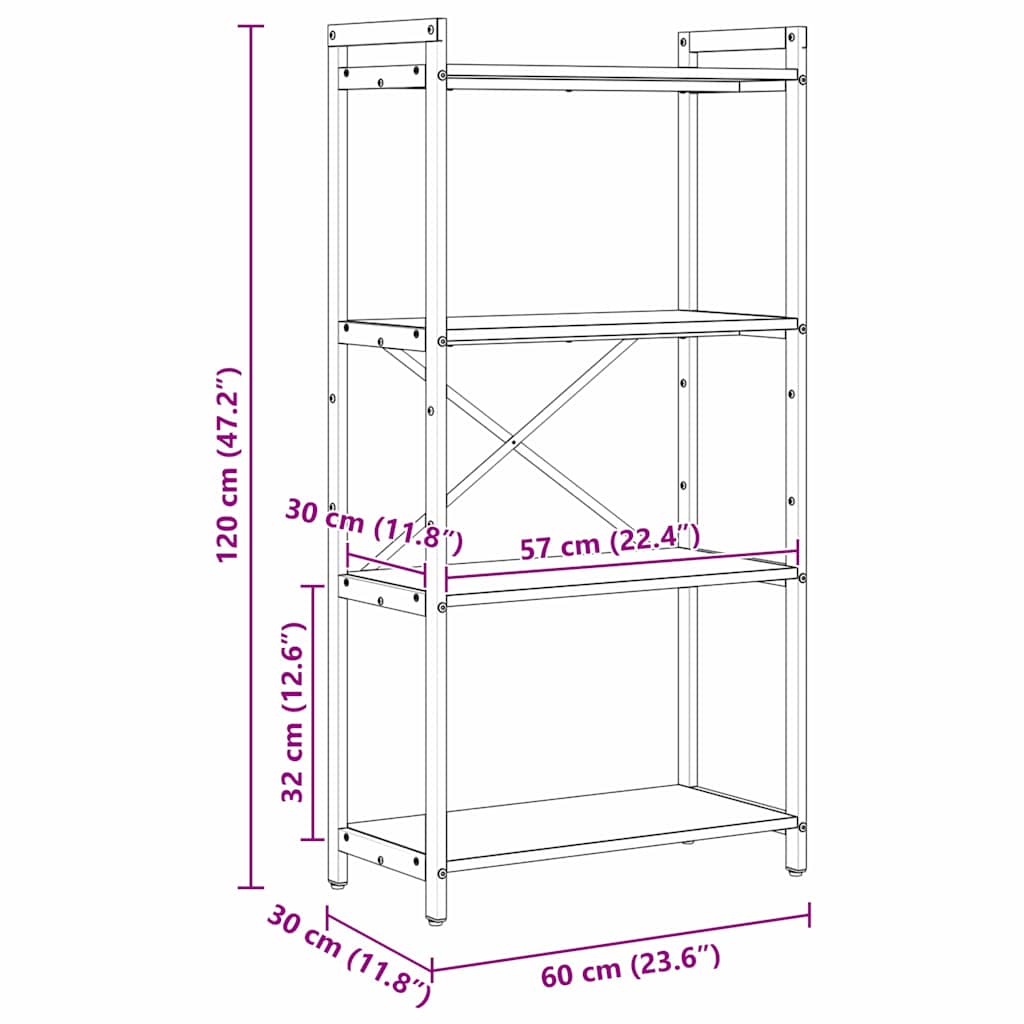 Hyllsystem Artisan Ek 40 x 30 x 85 cm Konstruerat trä