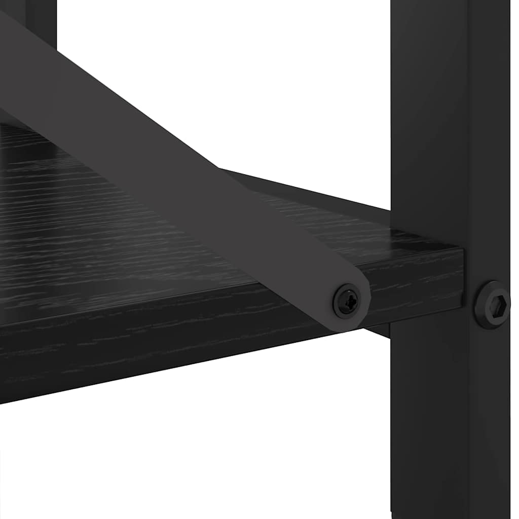 Hyllsystem Svart Ek 60 x 30 x 85 cm Konstruerat trä