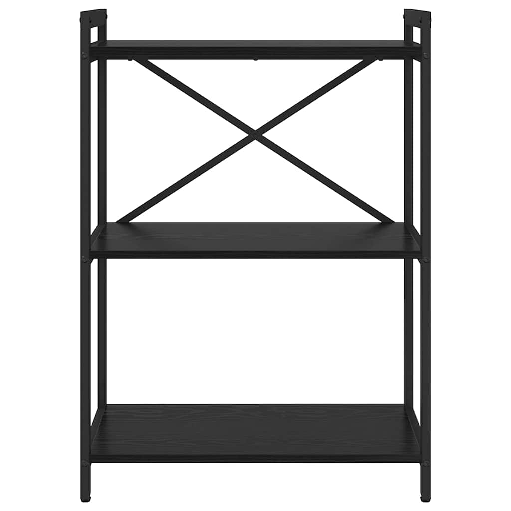 Hyllsystem Svart Ek 60 x 30 x 85 cm Konstruerat trä