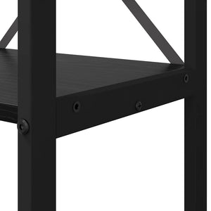 Hyllsystem Svart Ek 80 x 30 x 155 cm Konstruerat trä
