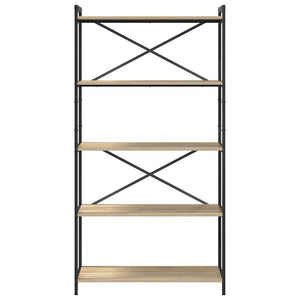 Hyllsystem Sonoma-ek 80 x 30 x 155 cm Konstruerat trä