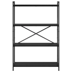 Hyllsystem Svart Ek 80 x 30 x 120 cm Konstruerat trä