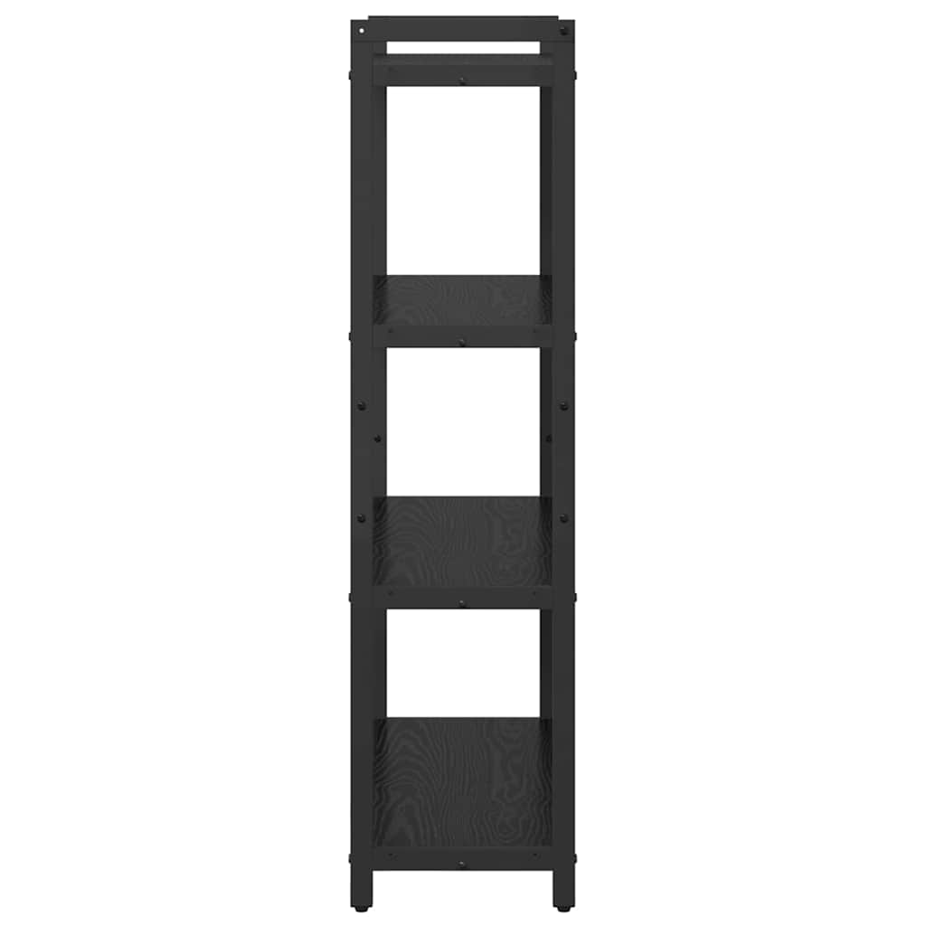 Hyllsystem Svart Ek 80 x 30 x 120 cm Konstruerat trä