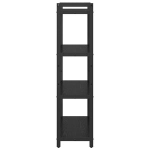 Hyllsystem Svart Ek 80 x 30 x 120 cm Konstruerat trä