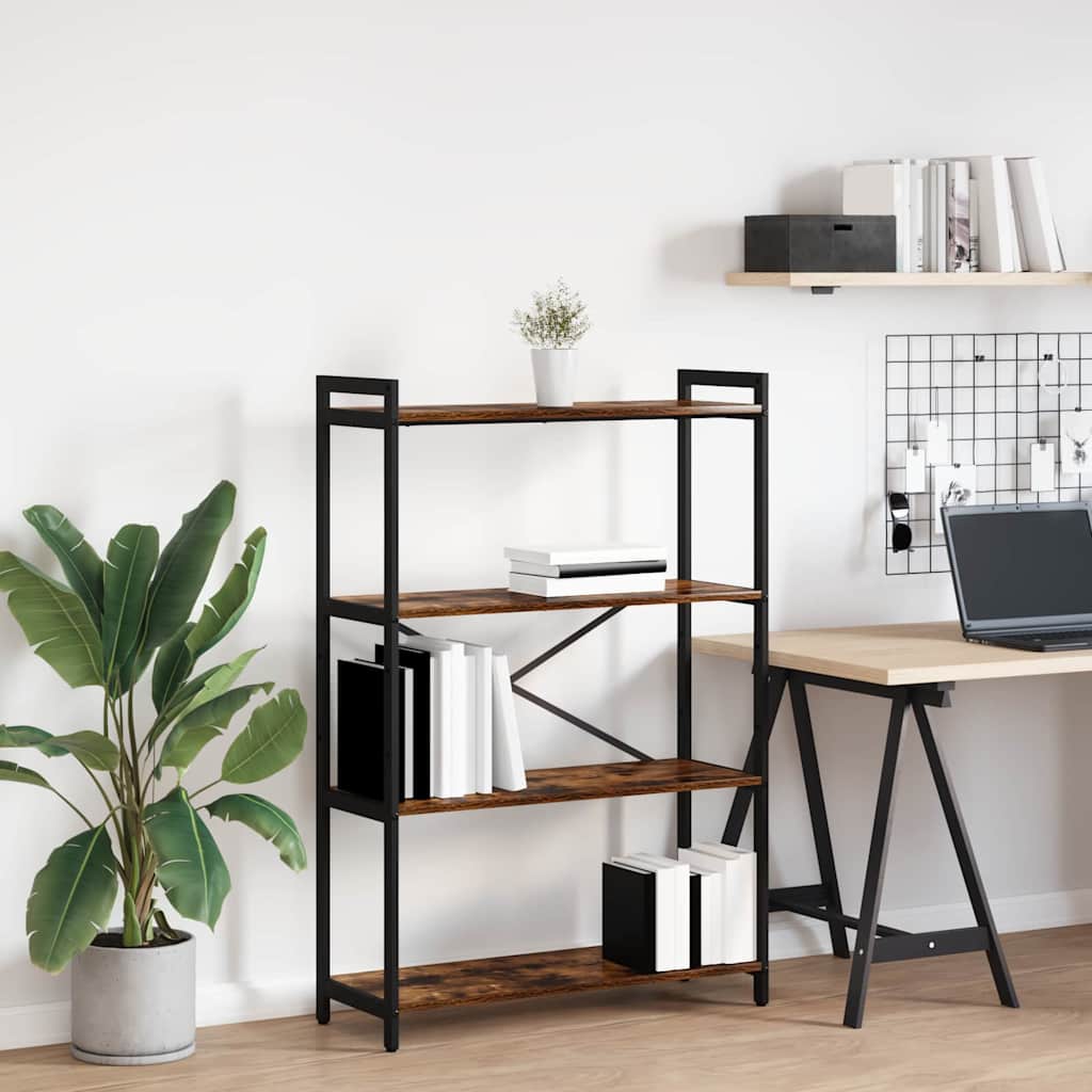 Hyllsystem Rökt ek 80 x 30 x 120 cm Konstruerat trä