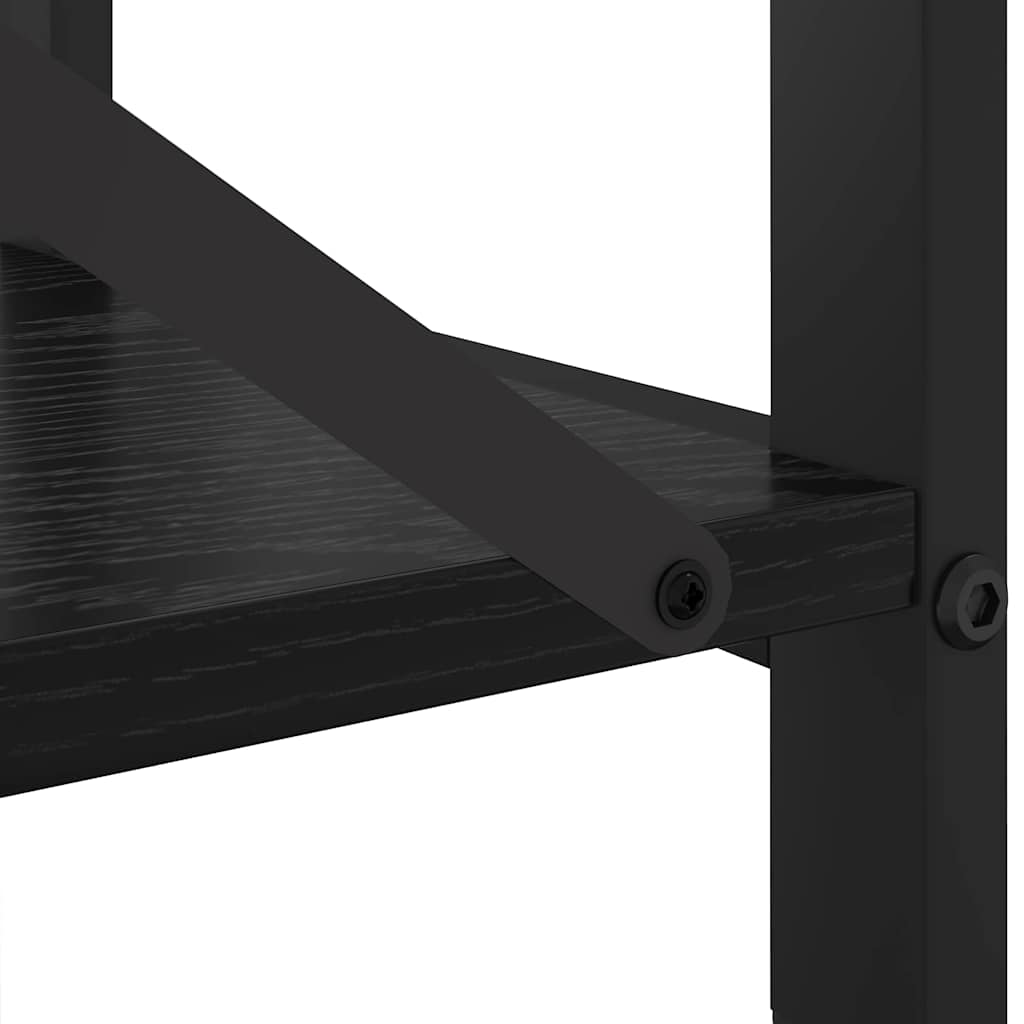 Hyllsystem Svart Ek 80 x 30 x 85 cm Konstruerat trä