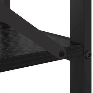 Hyllsystem Svart Ek 80 x 30 x 85 cm Konstruerat trä