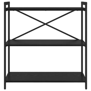 Hyllsystem Svart Ek 80 x 30 x 85 cm Konstruerat trä
