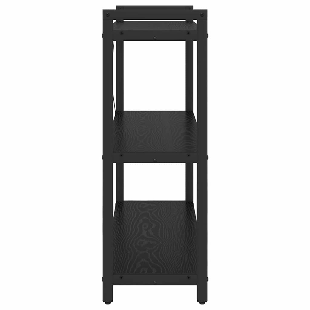 Hyllsystem Svart Ek 80 x 30 x 85 cm Konstruerat trä