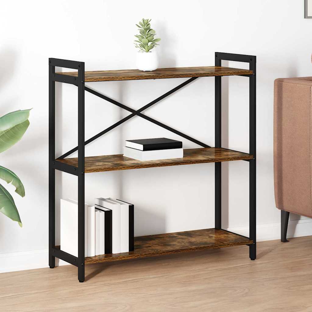 Hyllsystem Rökt ek 80 x 30 x 85 cm Konstruerat trä