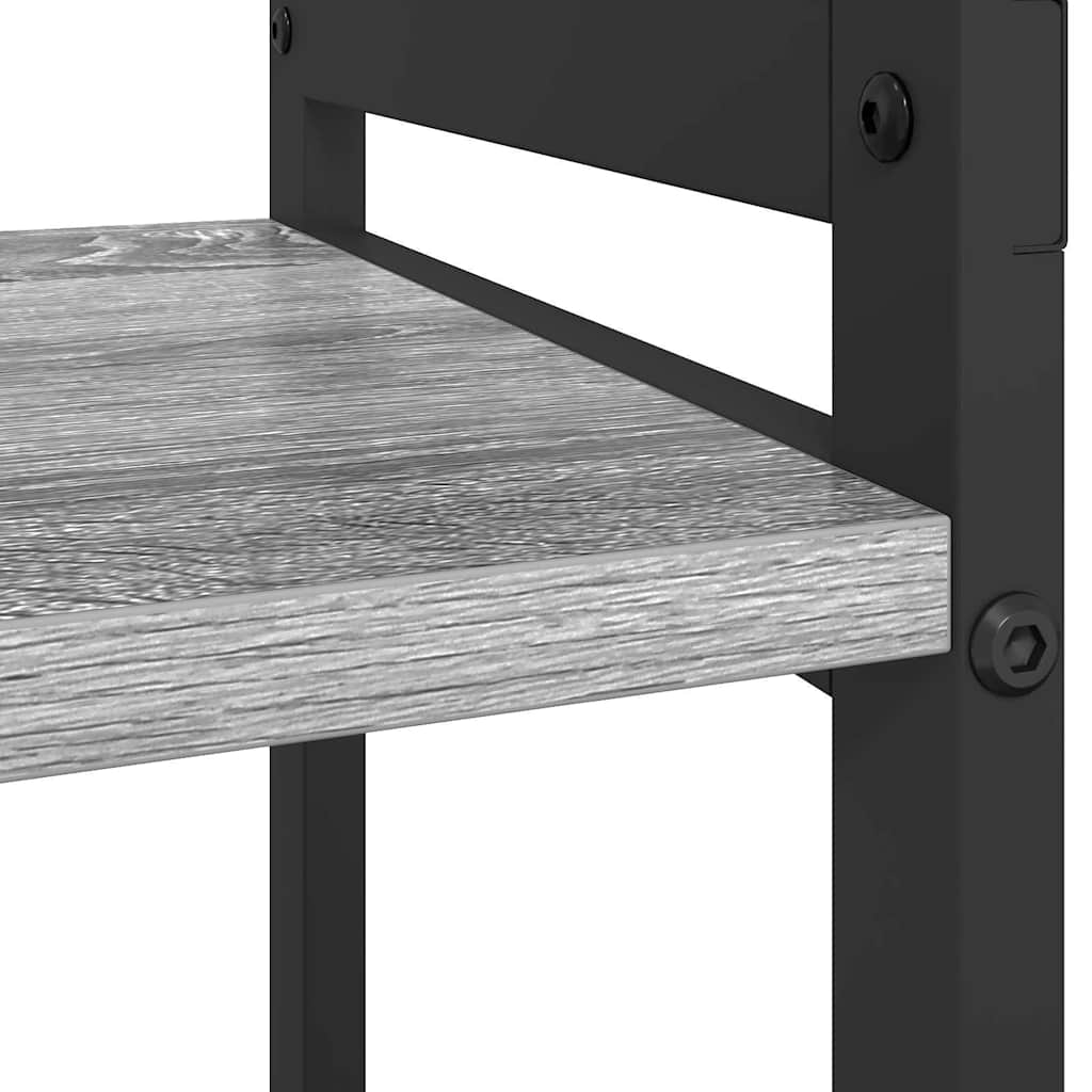 Hyllsystem Grå sonoma 80 x 30 x 85 cm Konstruerat trä