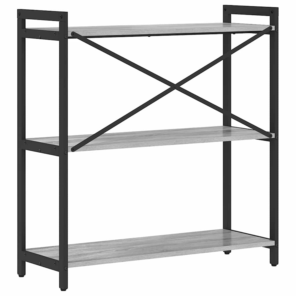 Hyllsystem Grå sonoma 80 x 30 x 85 cm Konstruerat trä