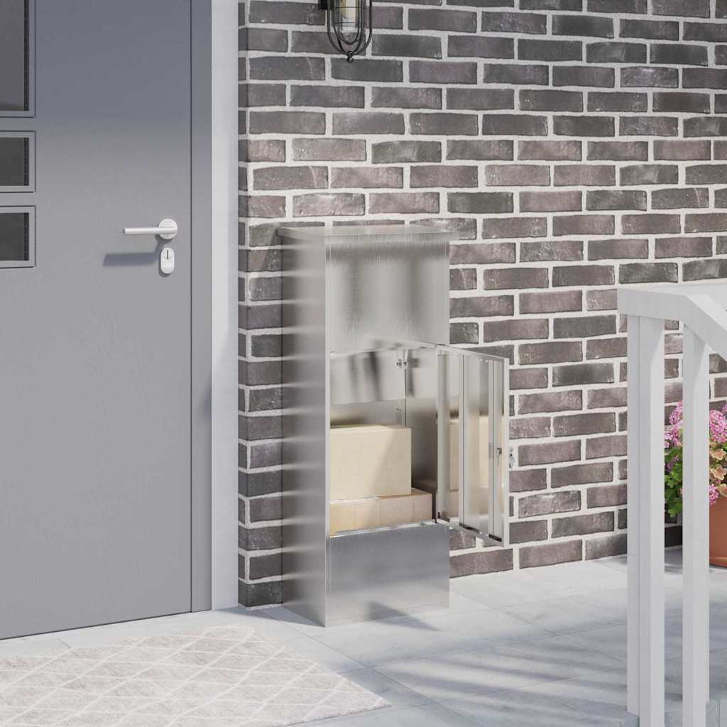 Paketbox med lagring Silver 44,5 x 29 x 110,5 cm Rostfritt stål