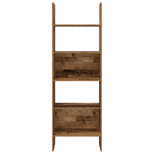 Bokskåp Gammalt trä 60 x 35 x 180 cm Konstruerat trä