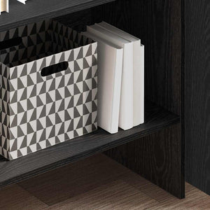 Bokskåp Svart Ek 60 x 35 x 180 cm Konstruerat trä