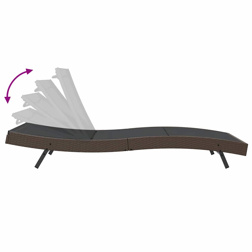 Solstol 3 pcs Brun 197 x 70 x 82 cm konstrotting