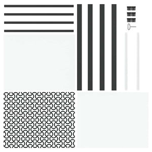 Glasdörr Fiskfjäll Svart 76 x 3.5 x 201.5 cm Aluminium