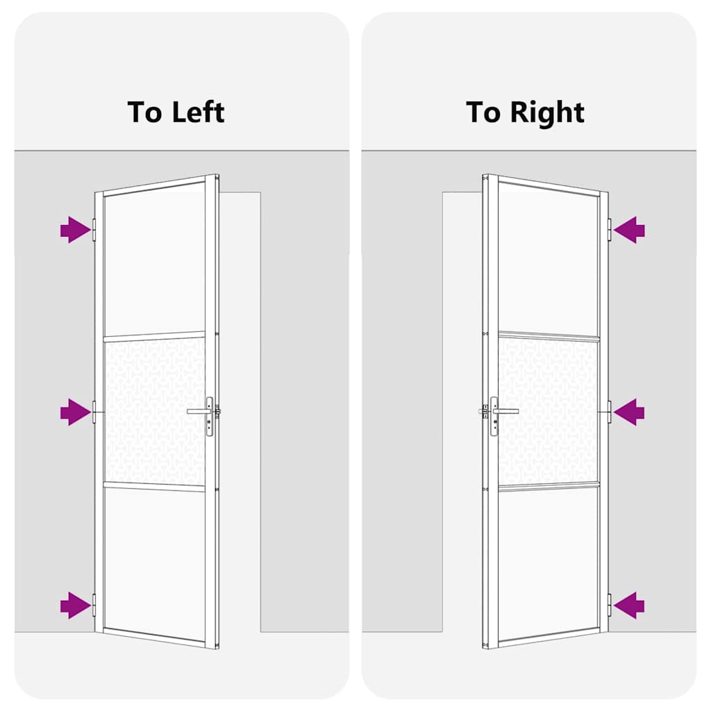 Glasdörr Fiskfjäll Svart 76 x 3.5 x 201.5 cm Aluminium