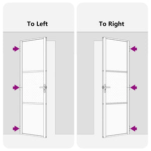 Glasdörr Fiskfjäll Svart 76 x 3.5 x 201.5 cm Aluminium