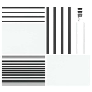 Glasdörr Randig Svart 76 x 3.5 x 201.5 cm Aluminium