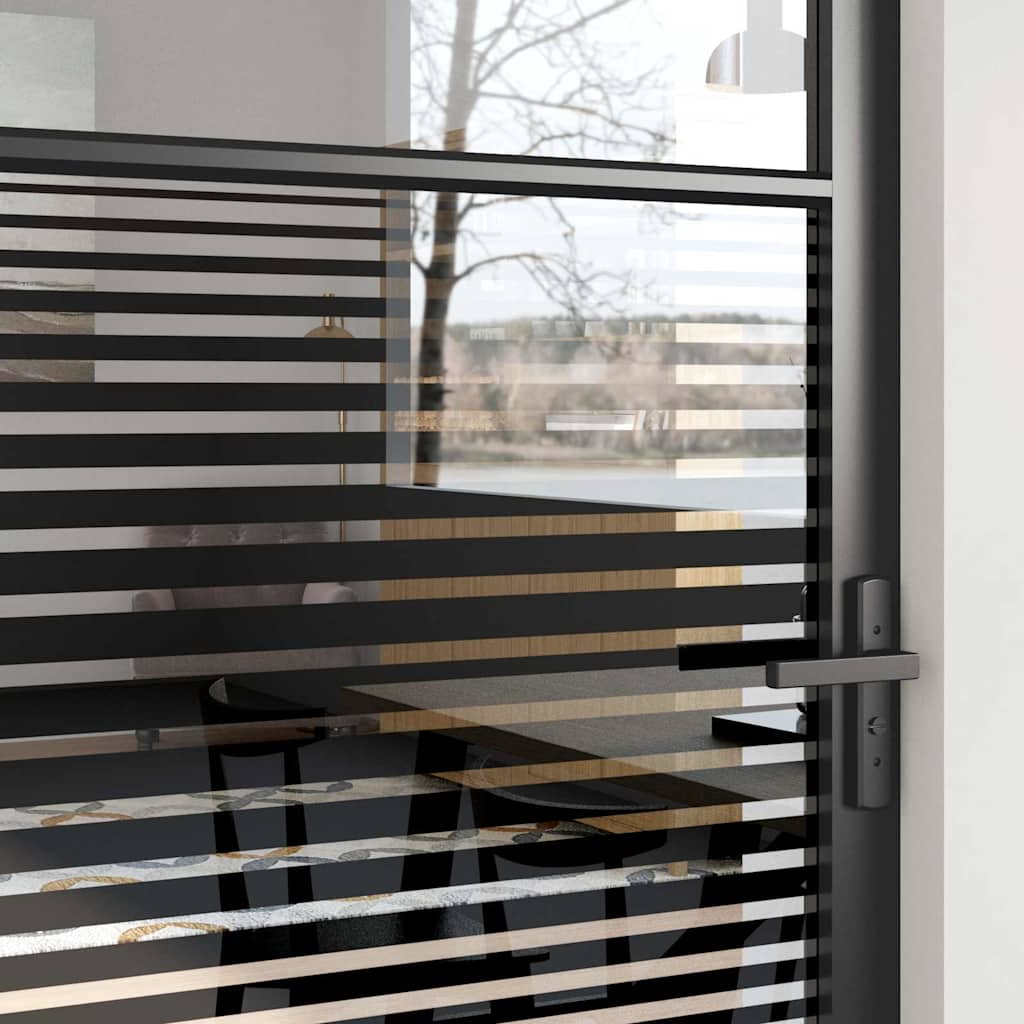 Glasdörr Randig Svart 76 x 3.5 x 201.5 cm Aluminium