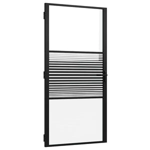 Glasdörr Randig Svart 76 x 3.5 x 201.5 cm Aluminium