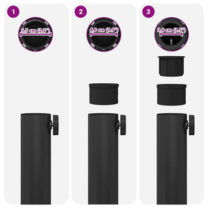 Parasollfot Svart 45 x 45 x 31 cm