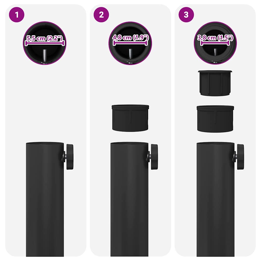 Parasollfot Svart 45 x 45 x 31,5 cm