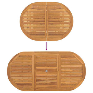 Trädgårdsmöbelset 7 pcs Brun Massivt teakträ