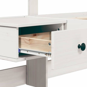 Sängram med huvudgavel Vit 90 x 190 cm Massiv furu