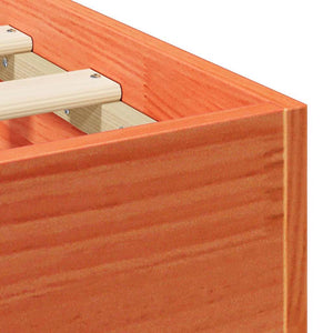 Sängram med lagring Brun 120 x 190 cm Massiv furu