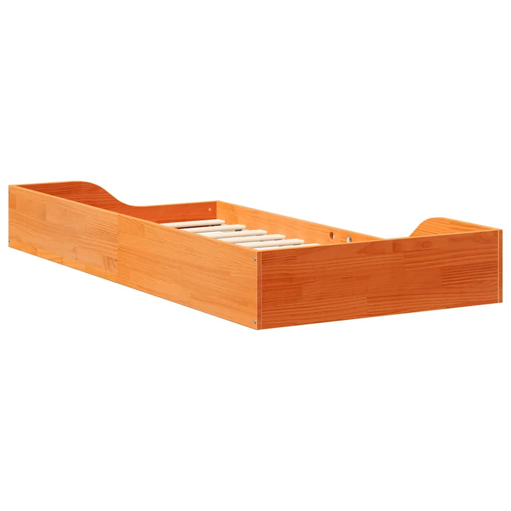 Sängram Vaxbrun 90 x 190 cm Massiv furu