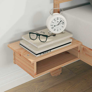 Sängram med huvudgavel Brun 135 x 190 cm Massiv furu