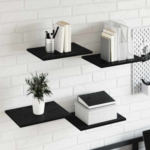 Bokhylla Bräda 4 pcs Svart 40 x 30 x 1.5 cm Konstruerat trä