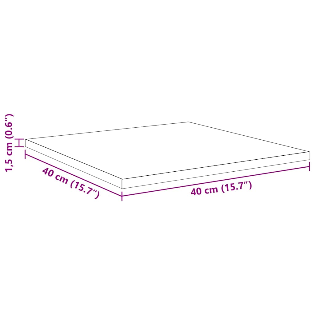 Bokhylla Bräda 4 pcs Svart 40 x 40 x 1.5 cm Konstruerat trä