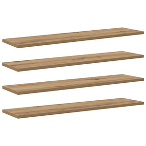 Bokhylla Bräda 4 pcs Brun 80 x 20 x 1.5 cm Konstruerat trä