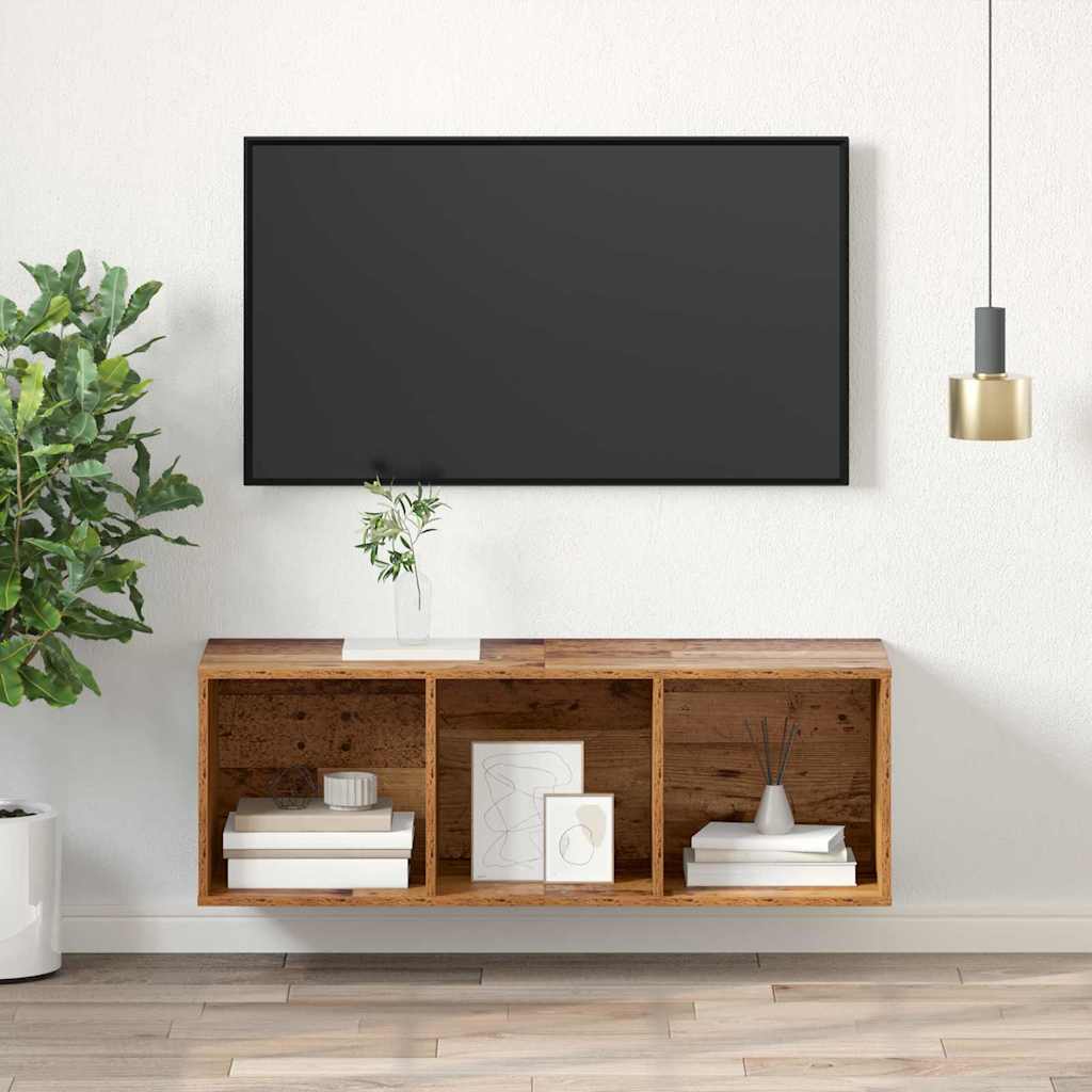 TV-bänkset Gammalt trä 37 x 37 x 107 cm Konstruerat trä