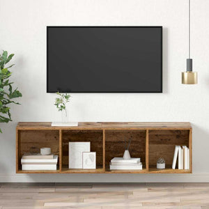 TV-bänkset Gammalt trä 37 x 37 x 142,5 cm Konstruerat trä