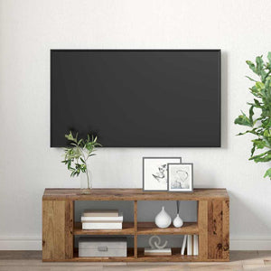 TV-bänkset Gammalt trä 102 x 35 x 35 cm Konstruerat trä