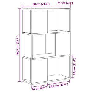 TV-bänkset Väggmonterad Brun 60 x 24 x 94,5 cm Konstruerat trä