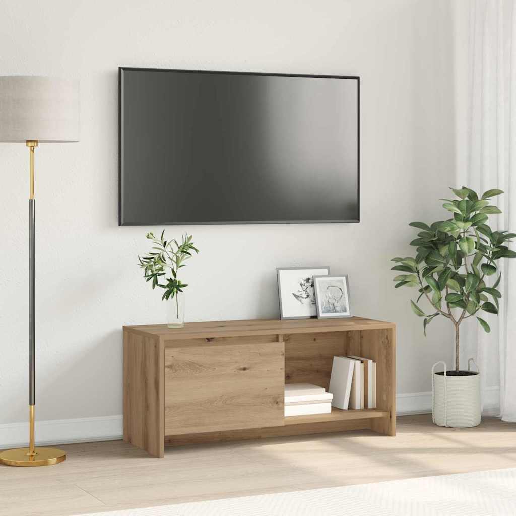 TV-bänkset Artisan Ek 90 x 35 x 40 cm Konstruerat trä