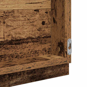 Spegel med spegel Gammalt trä 90 x 8,5 x 37 cm Konstruerat trä