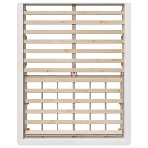 Sängram Vit 160 x 200 cm Massiv furu
