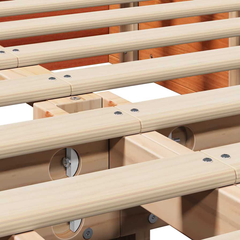 Sängram Vaxbrun 160 x 200 cm Massiv furu