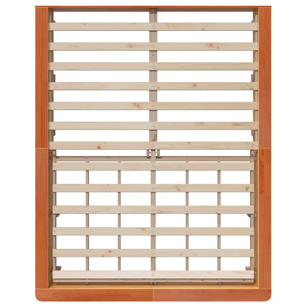 Sängram Vaxbrun 160 x 200 cm Massiv furu