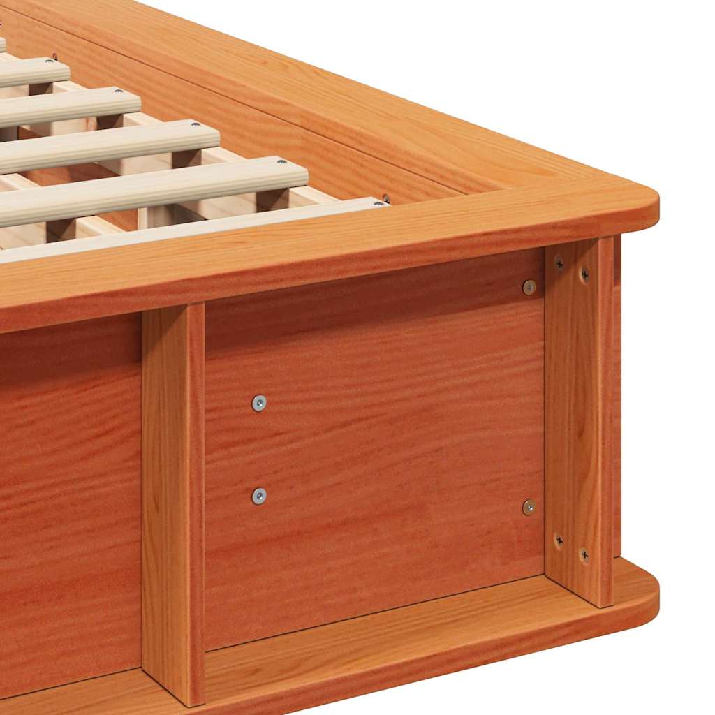 Sängram Vaxbrun 150 x 200 cm Massiv furu