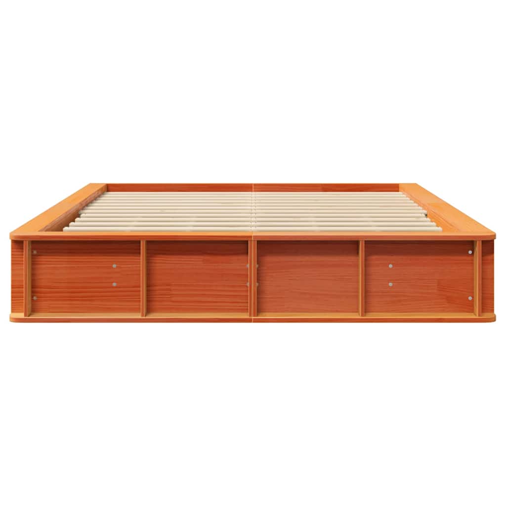 Sängram Vaxbrun 150 x 200 cm Massiv furu