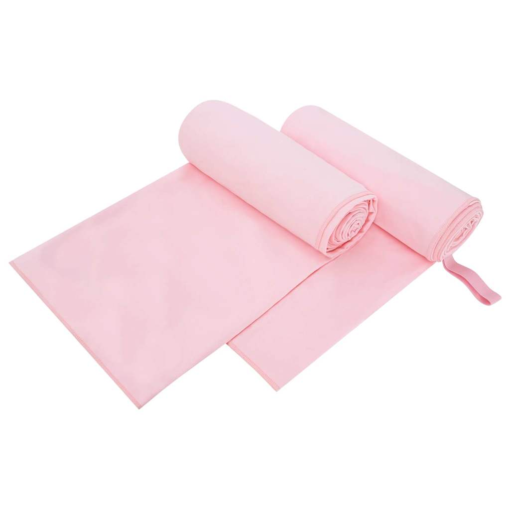 Sporthanddukar 2 pcs Rosa 200 x 100 cm Polyester och polyamid